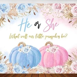 Elegant Blue and Pink Pumpkin Tapestry